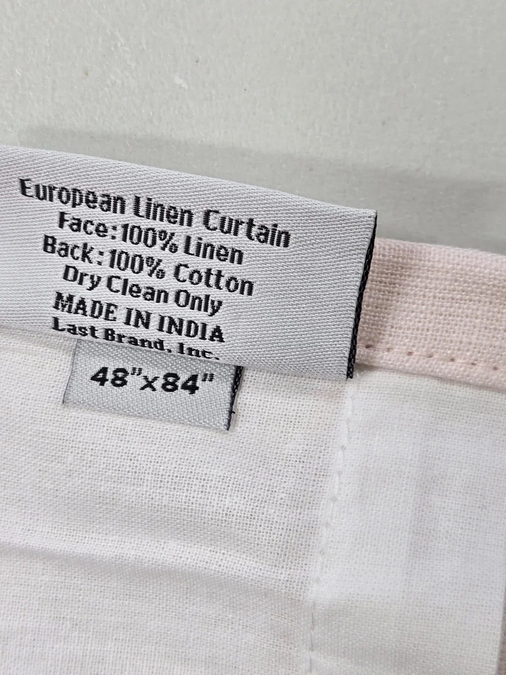 NWT QUINCE Set Of 2 48x84 European Linen Curtains Vintage Blush 9098